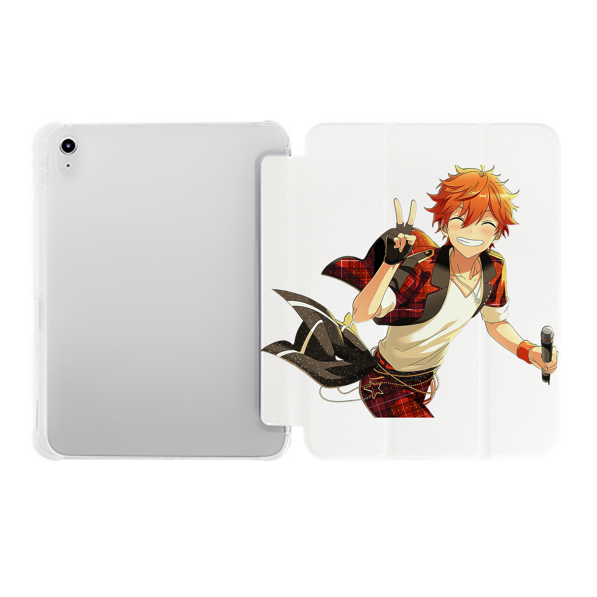（画像用） あんさんぶるスターズ! Ensemble Stars IPad ケース ペン収納付き 三つ折りスタンド PUレザー×シリコン 対応機種9.5/10.5/10.9インチ